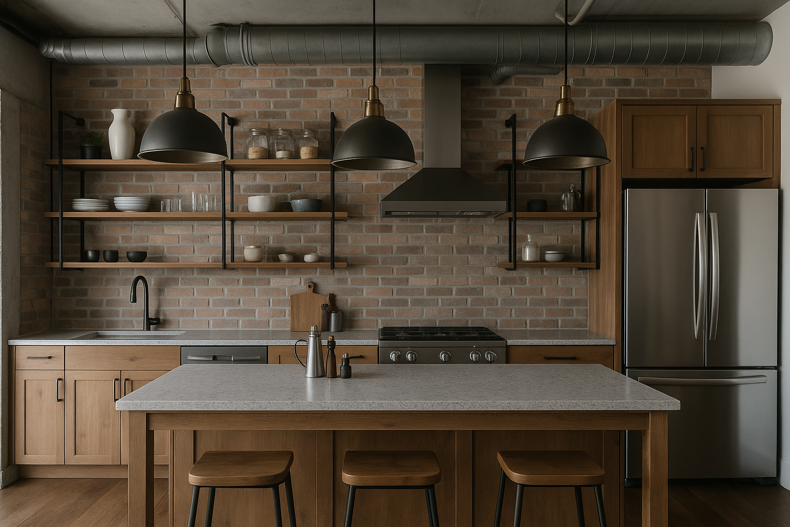 Industrial Kitchen Cabinet Design